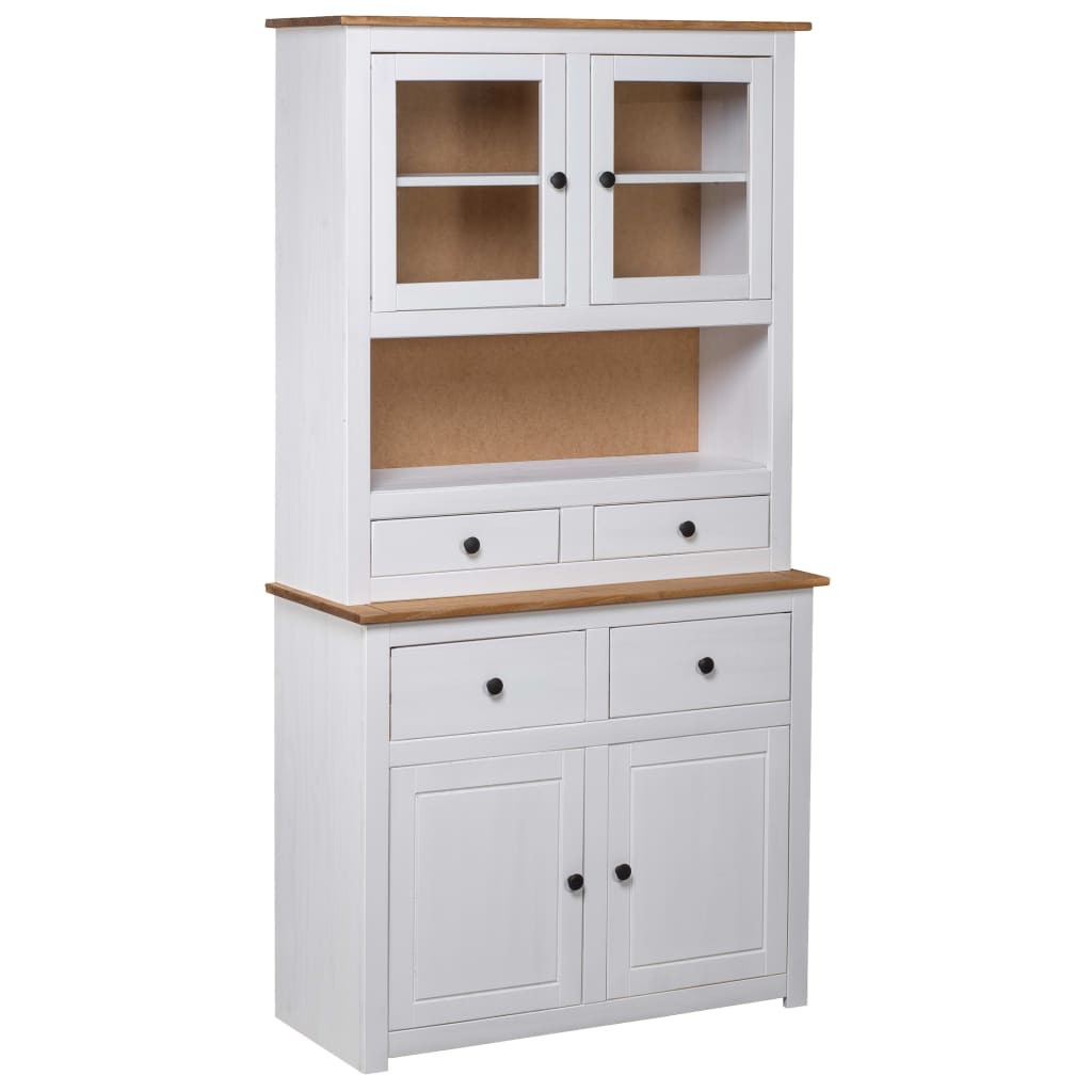 Highboard 36.6&quot;X15.9&quot;X70.9&quot; Solid Pine Panama Range