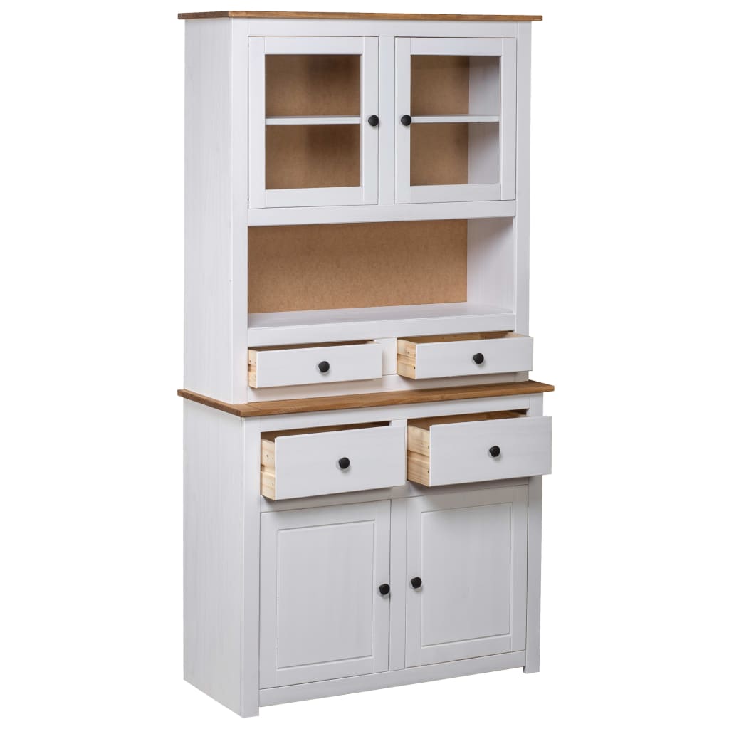 Highboard 36.6&quot;X15.9&quot;X70.9&quot; Solid Pine Panama Range