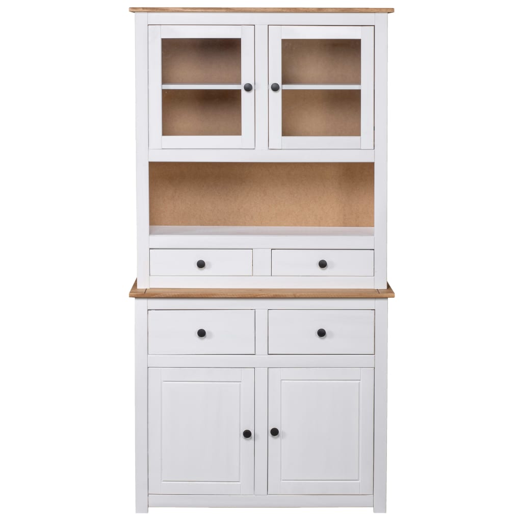 Highboard 36.6&quot;X15.9&quot;X70.9&quot; Solid Pine Panama Range