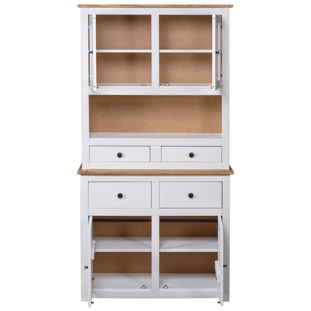 Highboard 36.6&quot;X15.9&quot;X70.9&quot; Solid Pine Panama Range