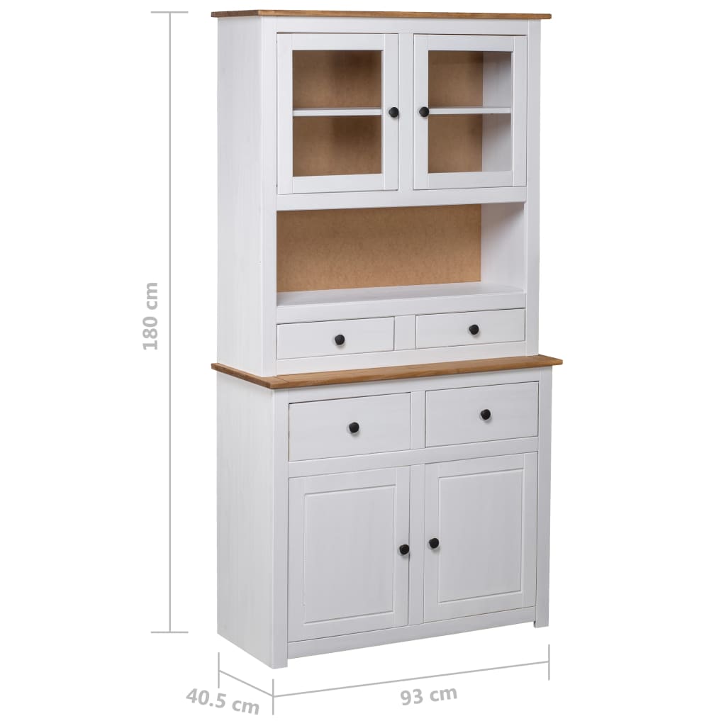 Highboard 36.6&quot;X15.9&quot;X70.9&quot; Solid Pine Panama Range