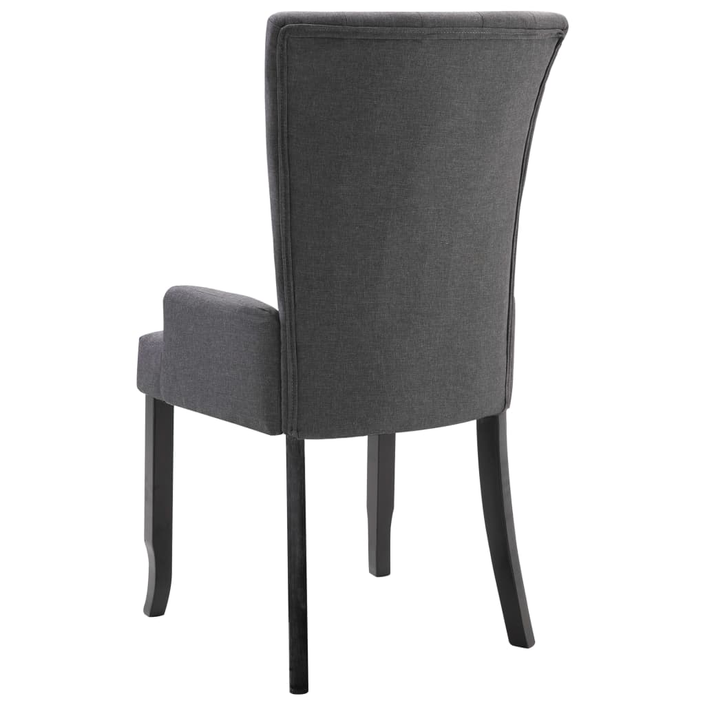 Dining Chairs With Armrests 4 Pcs Fabric