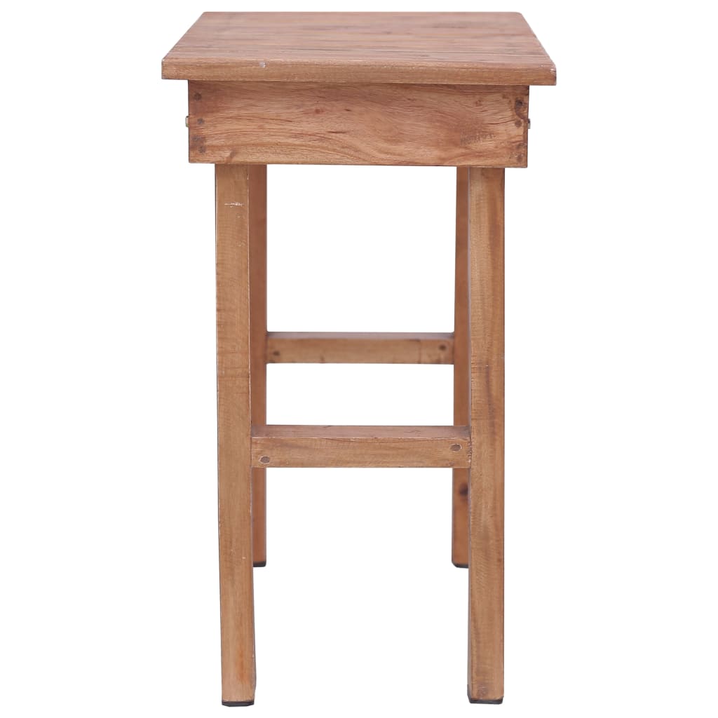 End Table 27.6&quot;X13.8&quot;X23.6&quot; Solid Mahogany Wood