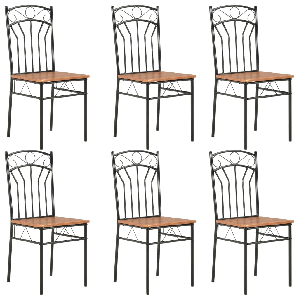 Dining Chairs 2 Pcs Brown Mdf