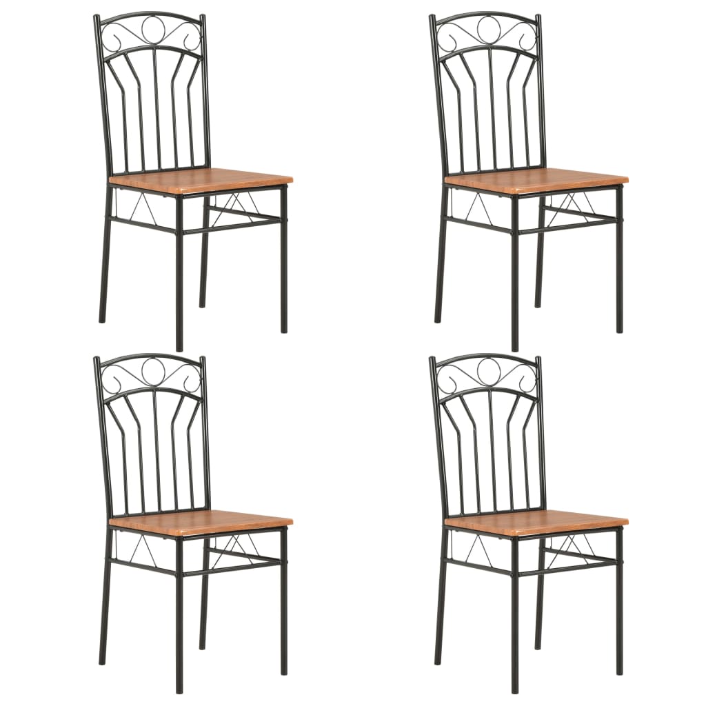 Dining Chairs 2 Pcs Brown Mdf