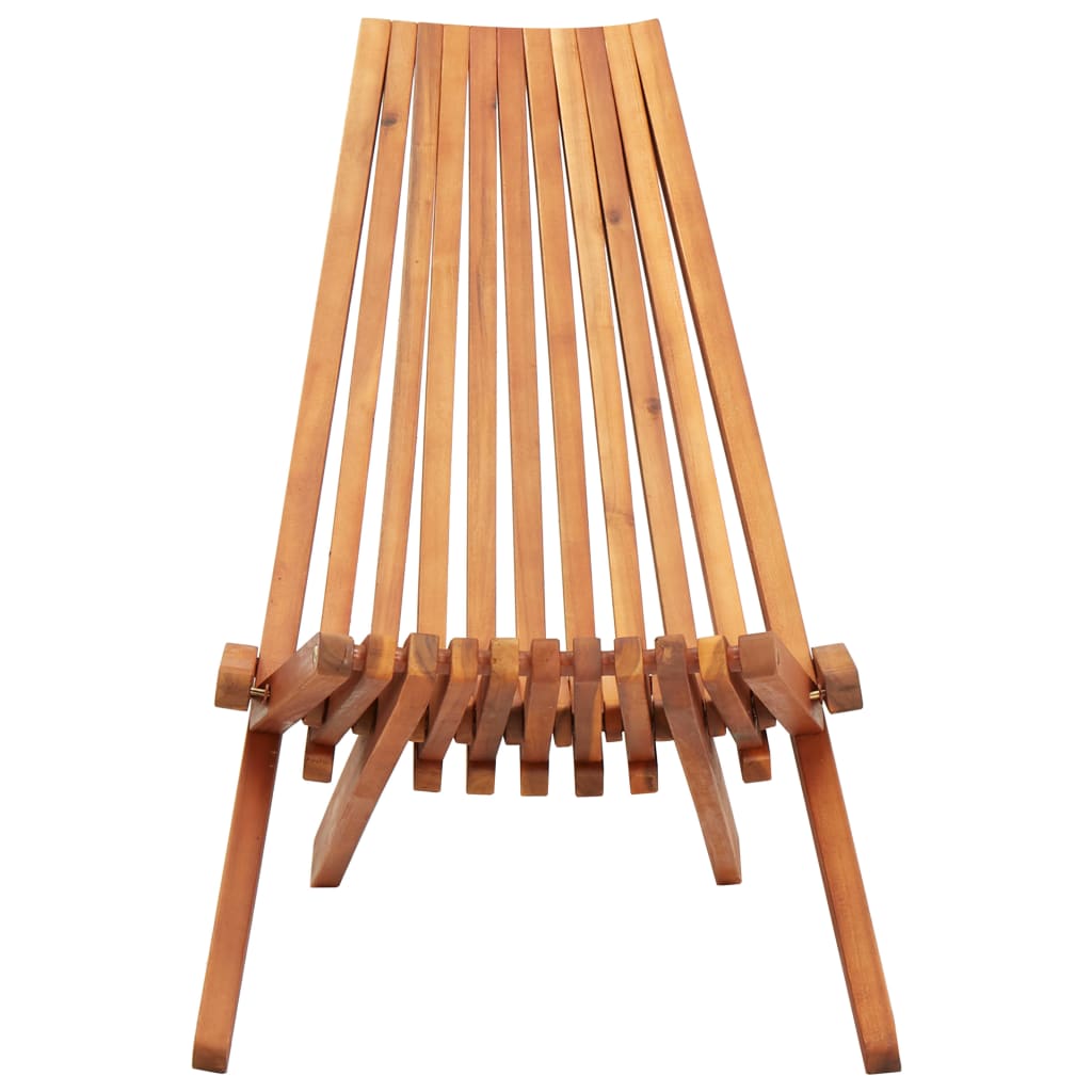 Folding Patio Lounge Chair Solid Acacia Wood