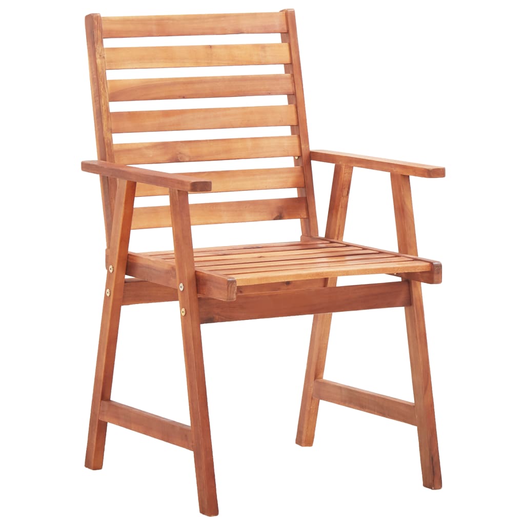 Patio Dining Chairs 2 Pcs Solid Acacia Wood