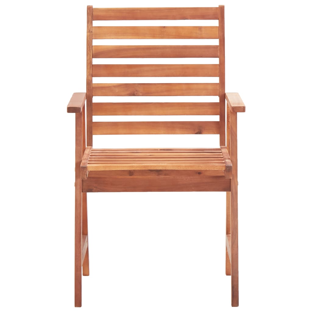 Patio Dining Chairs 2 Pcs Solid Acacia Wood