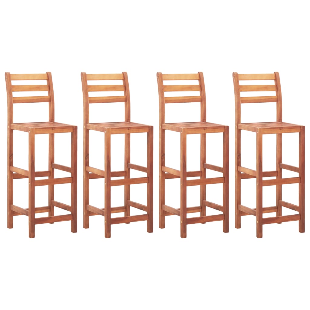 Bar Stools 2 Pcs Solid Acacia Wood