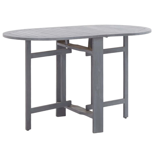 Patio Table Gray 47.2&quot;X27.6&quot;X29.1&quot; Solid Acacia Wood