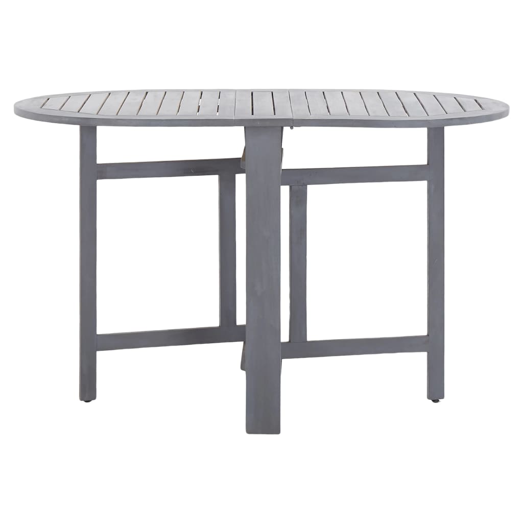 Patio Table Gray 47.2&quot;X27.6&quot;X29.1&quot; Solid Acacia Wood