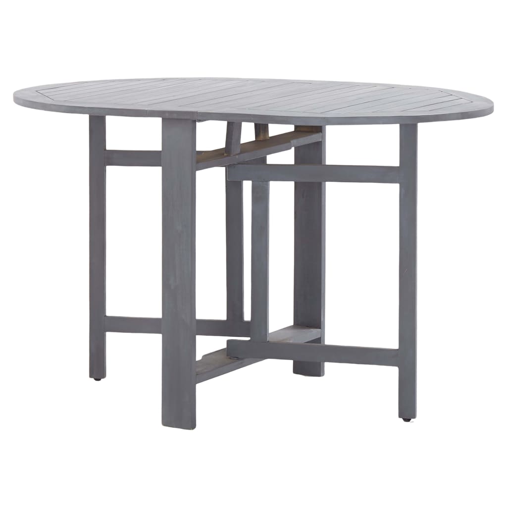 Patio Table Gray 47.2&quot;X27.6&quot;X29.1&quot; Solid Acacia Wood