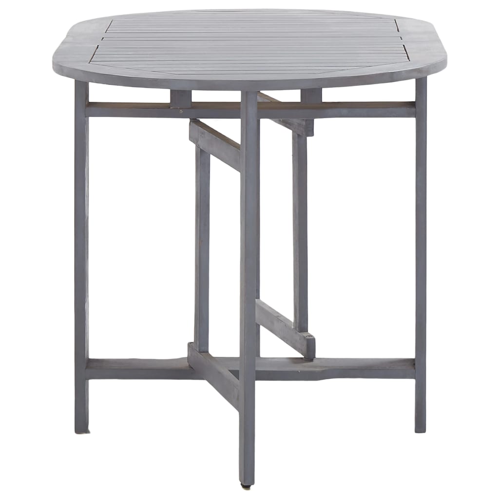 Patio Table Gray 47.2&quot;X27.6&quot;X29.1&quot; Solid Acacia Wood