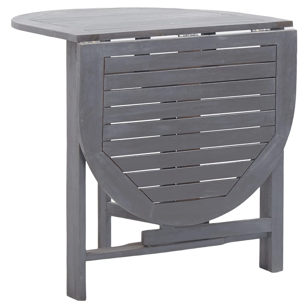 Patio Table Gray 47.2&quot;X27.6&quot;X29.1&quot; Solid Acacia Wood