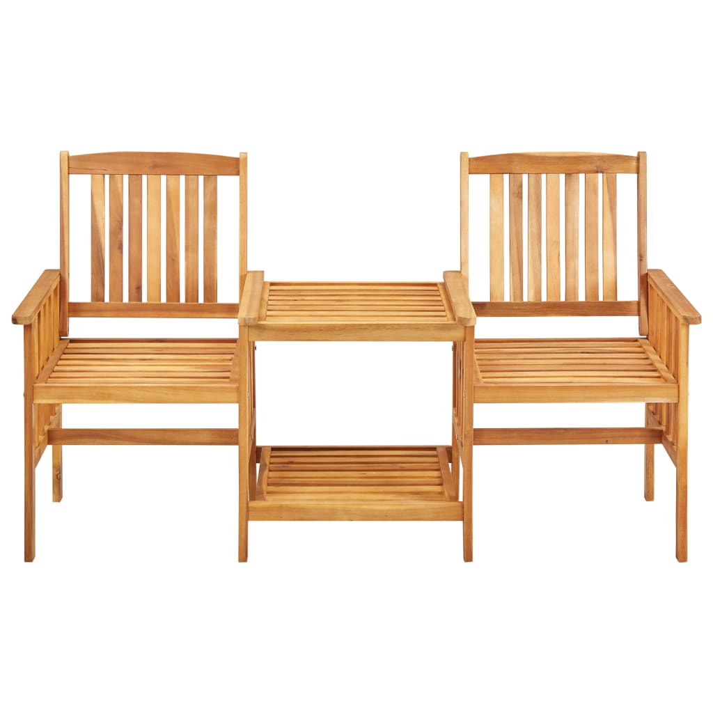 Patio Chairs With Tea Table 62.6&quot;X24&quot;X36.2&quot; Solid Acacia Wood