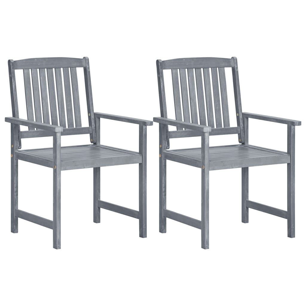 Patio Chairs 2 Pcs Solid Acacia Wood