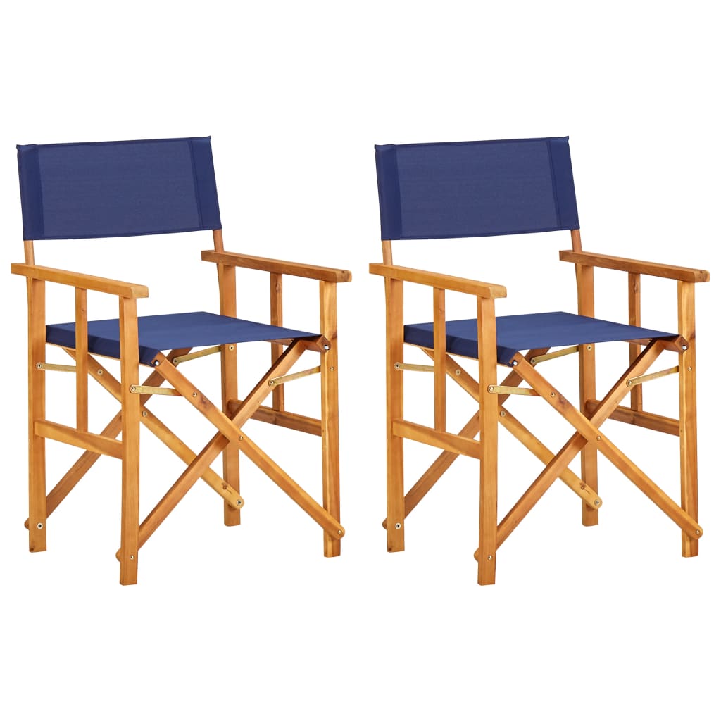 Director's Chairs 2 Pcs Solid Acacia Wood