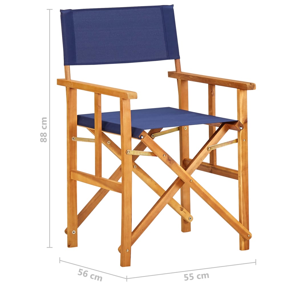 Director's Chairs 2 Pcs Solid Acacia Wood