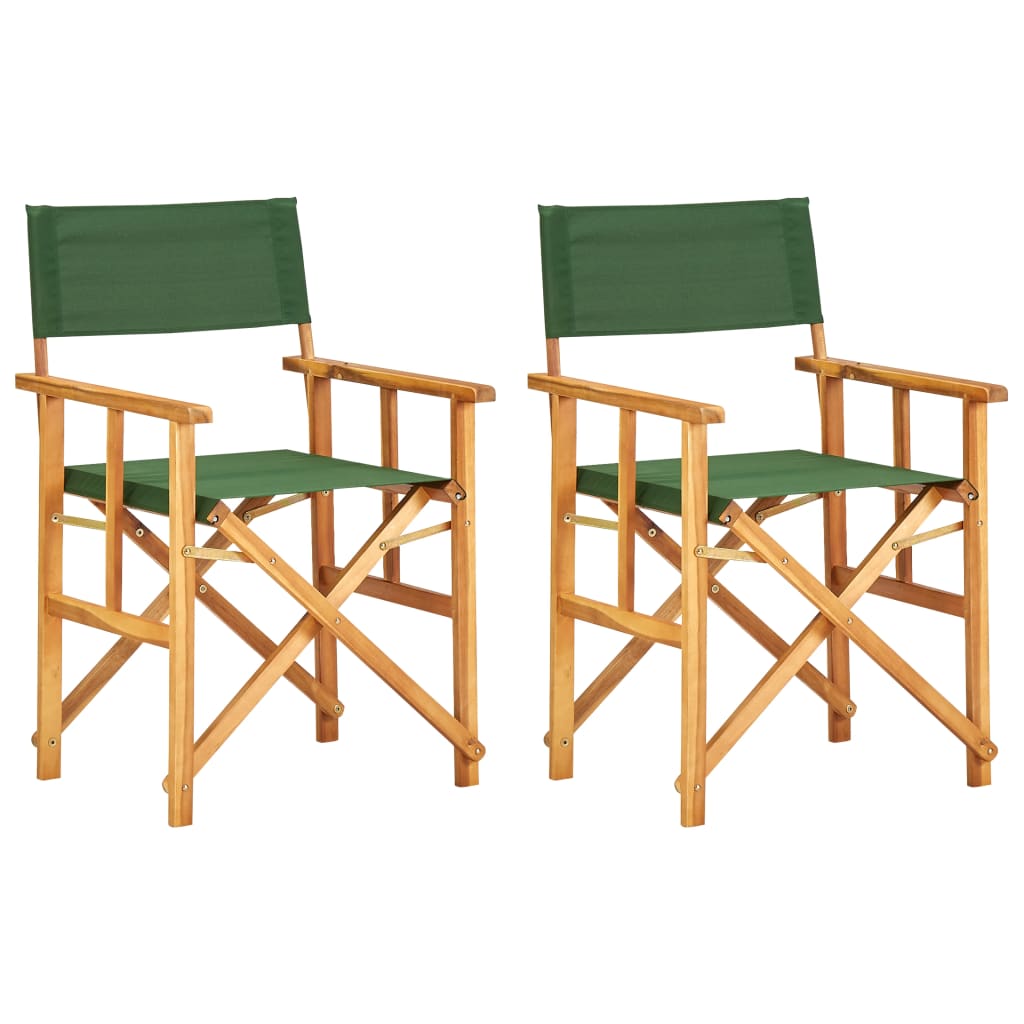 Director's Chairs 2 Pcs Solid Acacia Wood