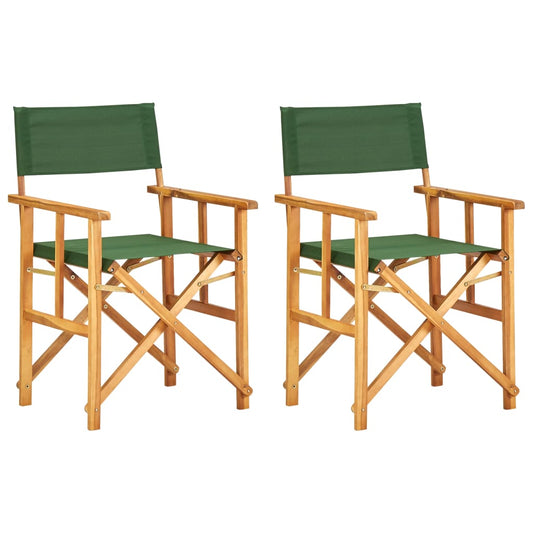 Director's Chairs 2 Pcs Solid Acacia Wood