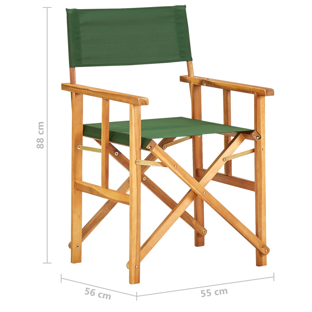 Director's Chairs 2 Pcs Solid Acacia Wood