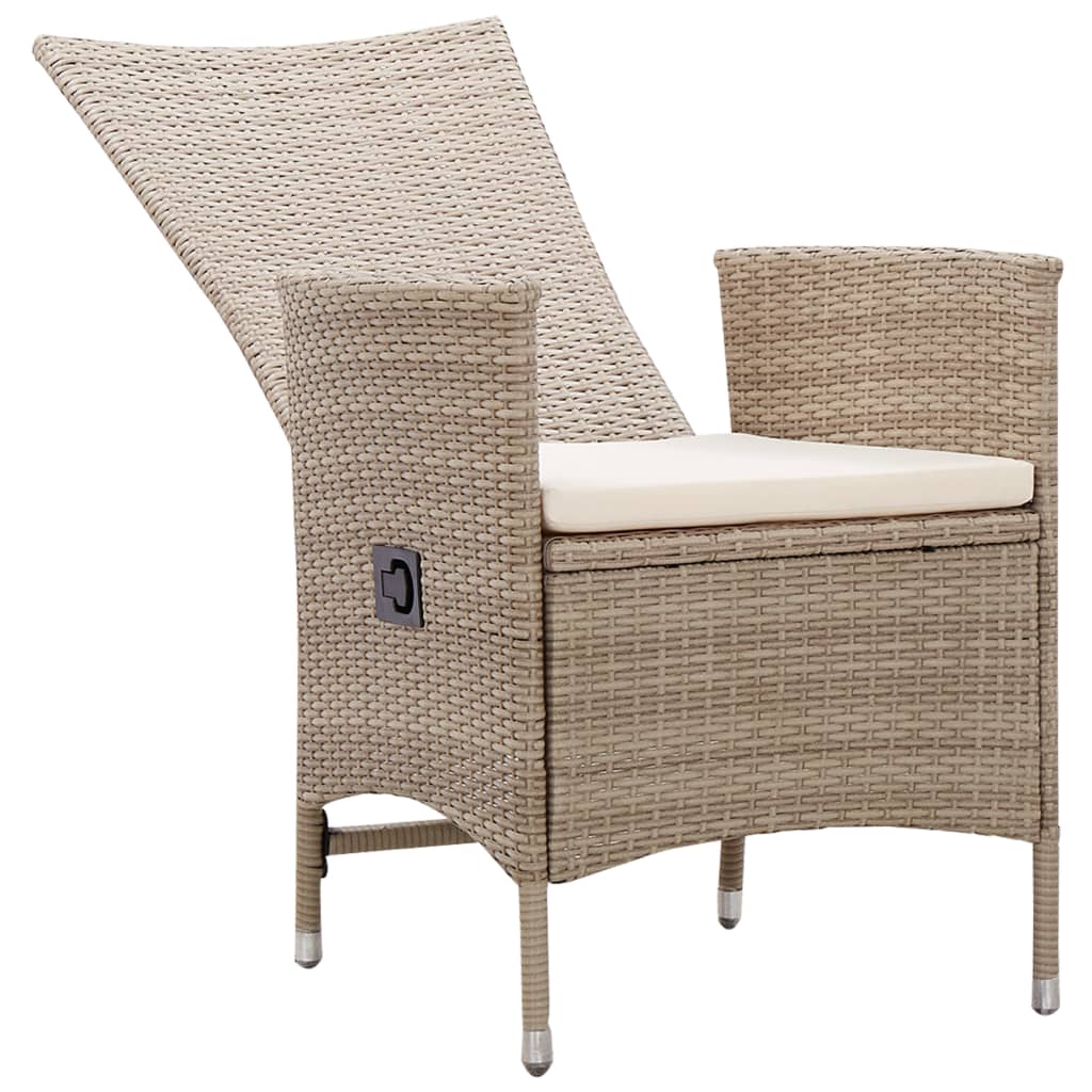 Patio Chairs 2 Pcs With Cushions Poly Rattan