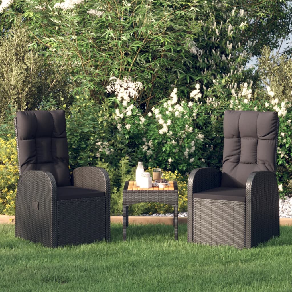 Patio Chairs 2 Pcs With Cushions Poly Rattan