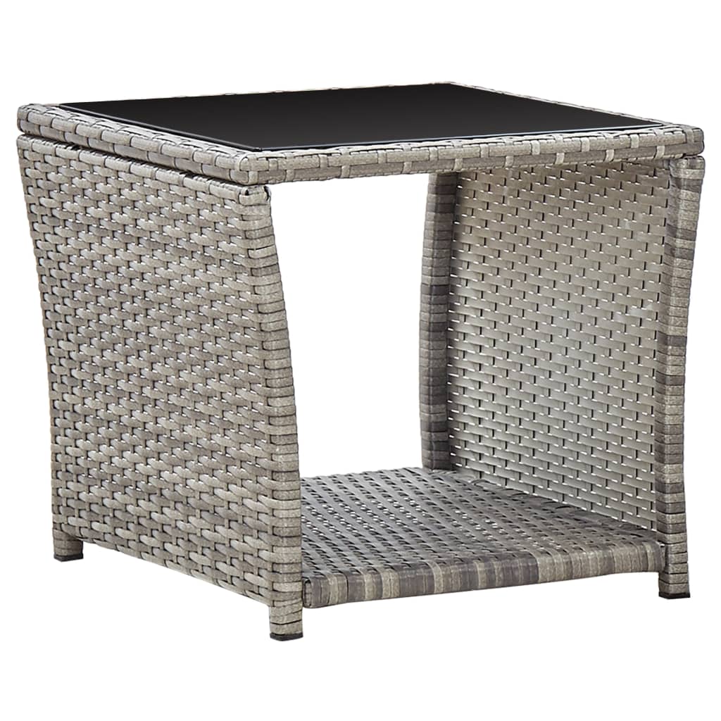 Coffee Table 17.7&quot;X17.7&quot;X15.7&quot; Poly Rattan And