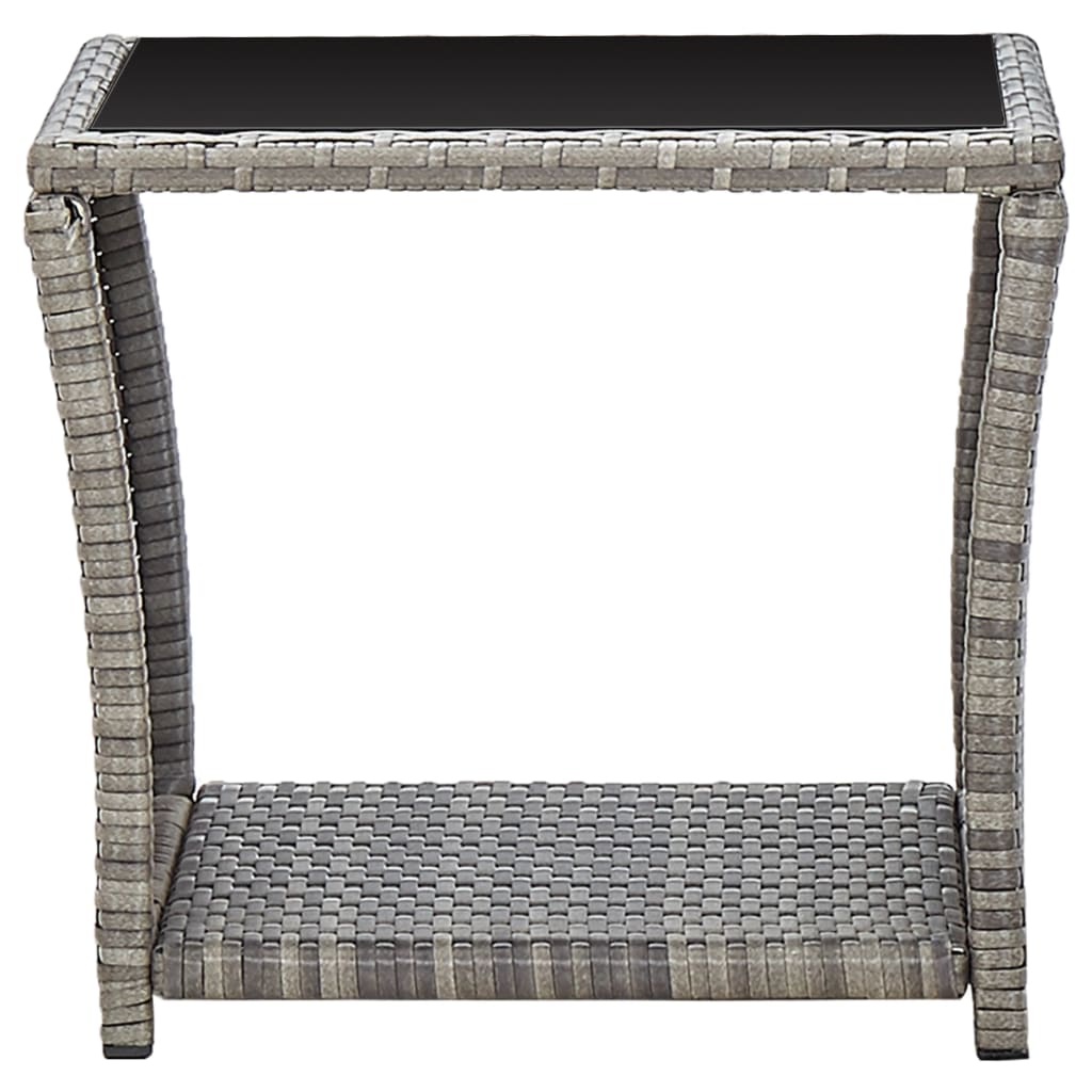 Coffee Table 17.7&quot;X17.7&quot;X15.7&quot; Poly Rattan And