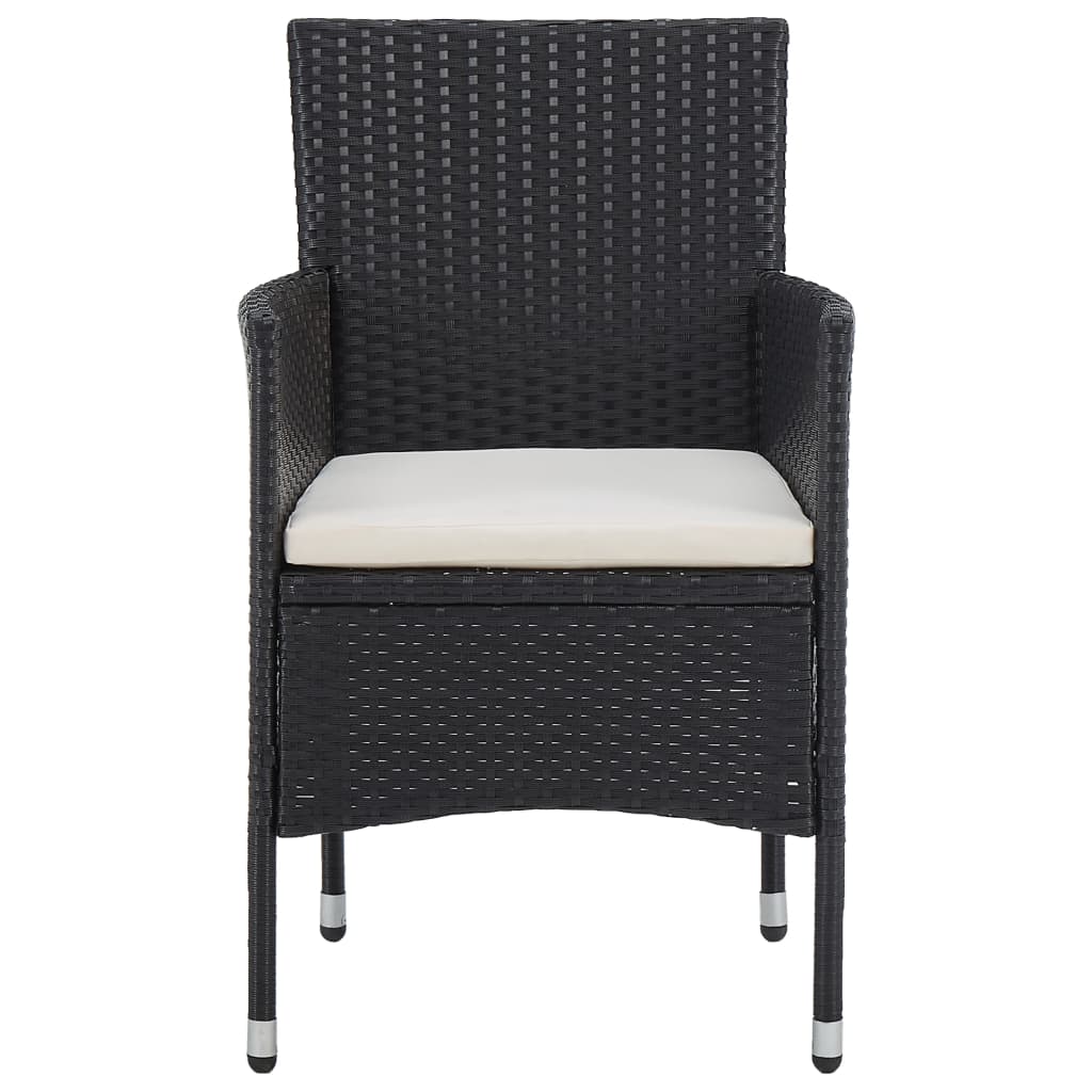 Patio Dining Chairs 2Pcs Poly Rattan