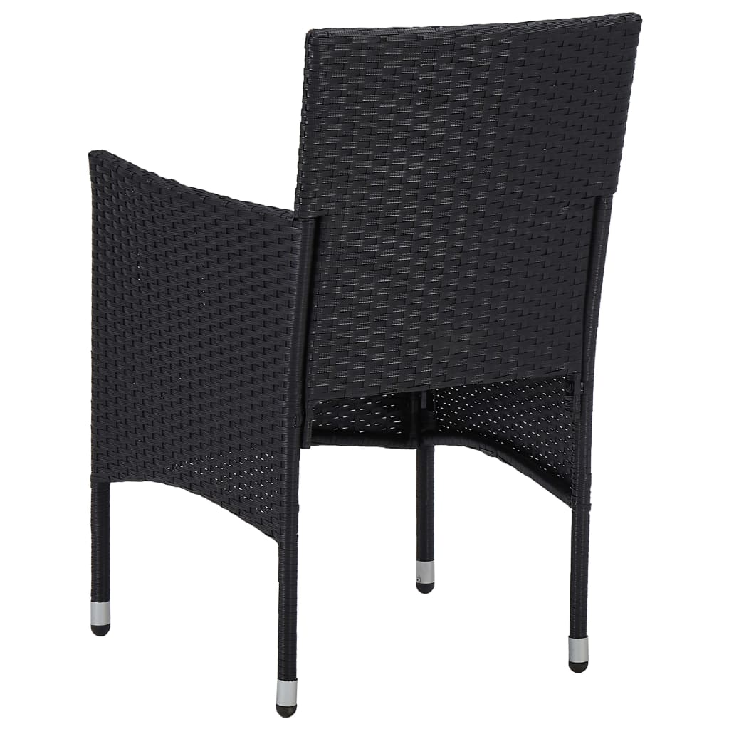 Patio Dining Chairs 2Pcs Poly Rattan