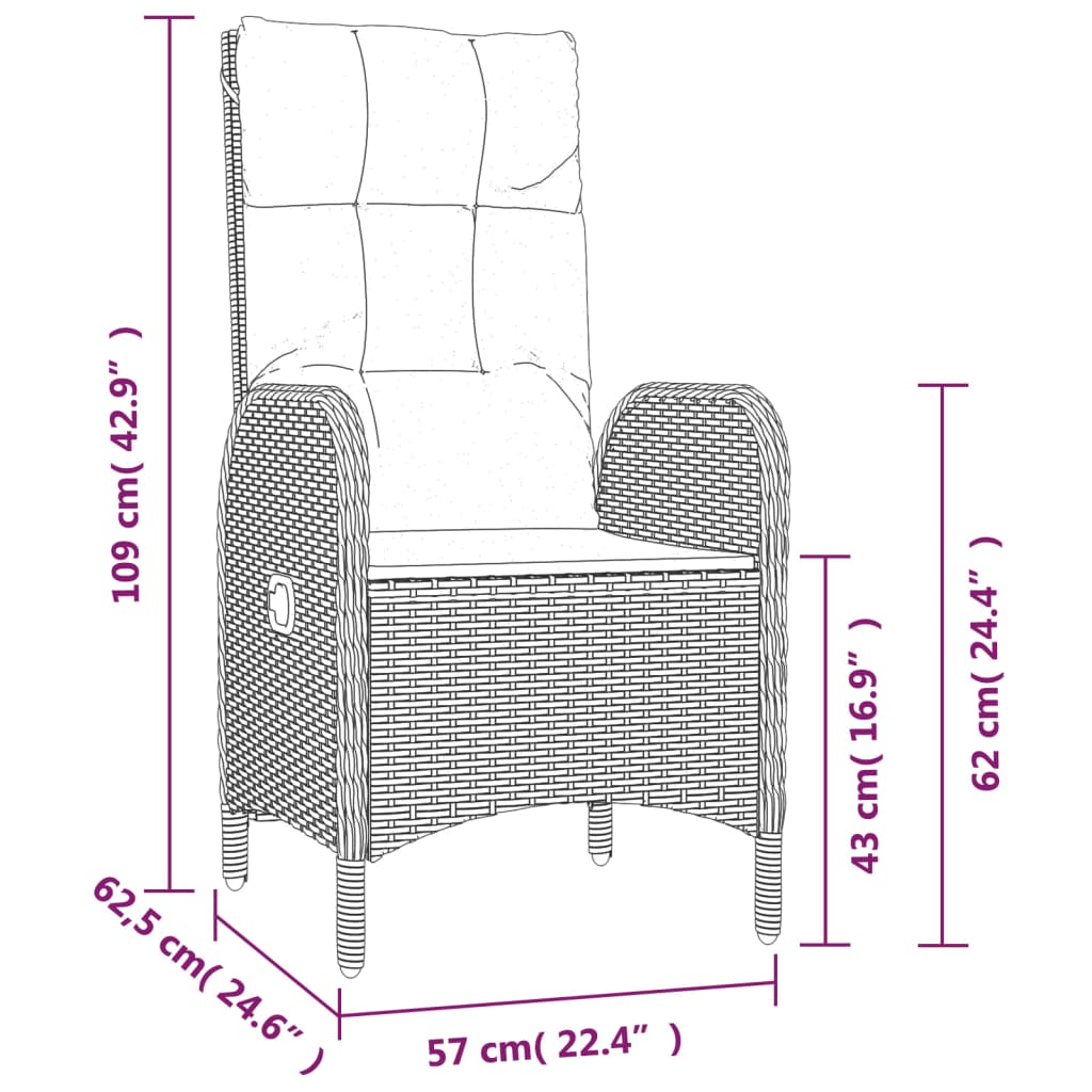 Patio Chairs 2 Pcs Poly Rattan