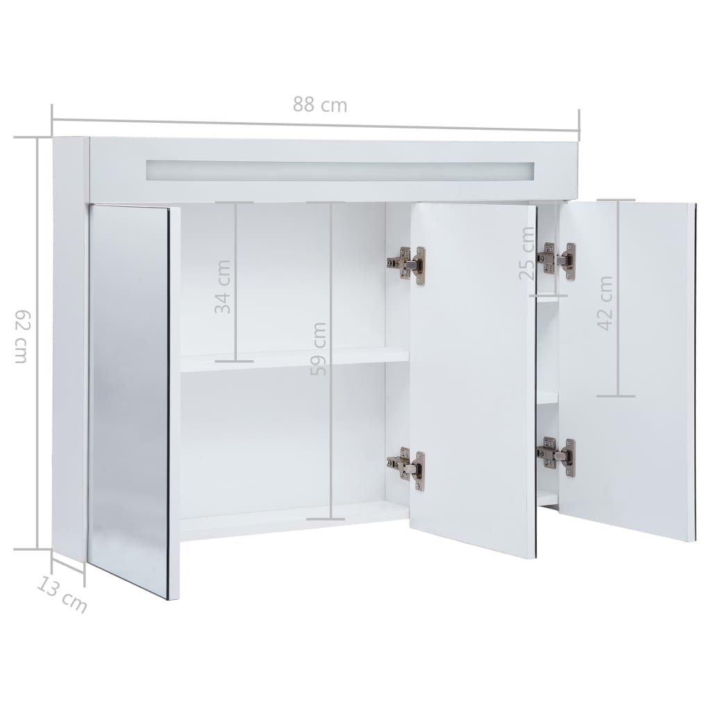 Led Bathroom Mirror Cabinet 34.6&quot;X5.1&quot;X24.4&quot;