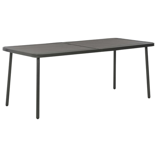 Patio Table Dark Gray 70.9&quot;X32.7&quot;X28.3&quot; Steel