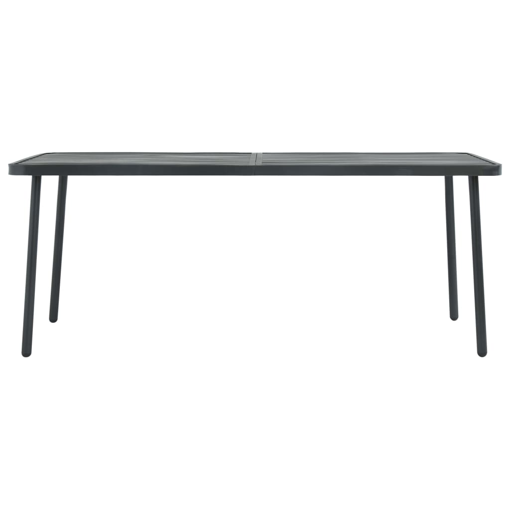 Patio Table Dark Gray 70.9&quot;X32.7&quot;X28.3&quot; Steel