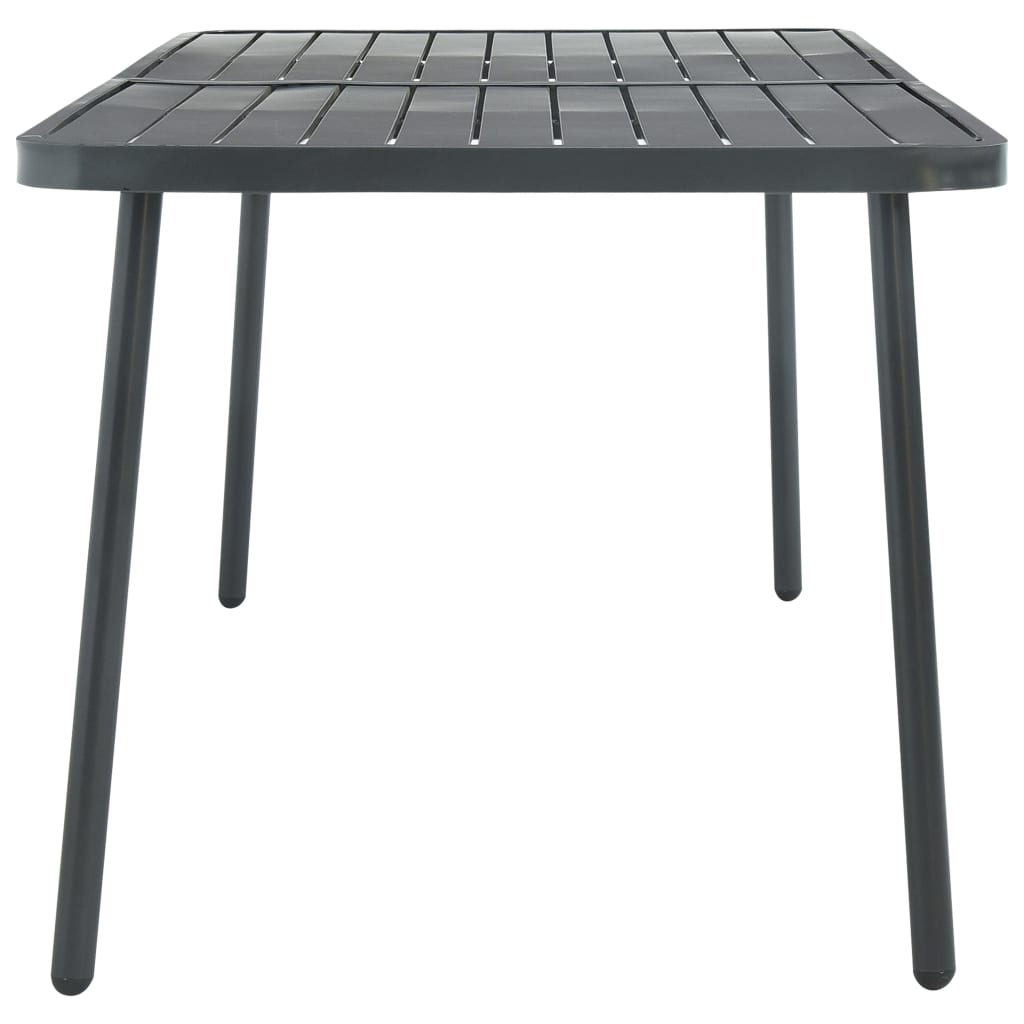 Patio Table Dark Gray 70.9&quot;X32.7&quot;X28.3&quot; Steel