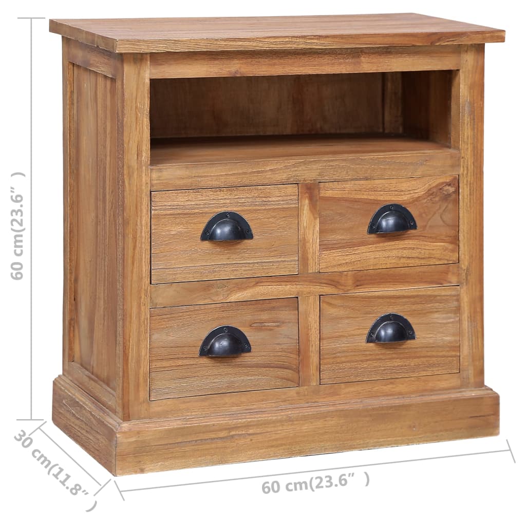 Side Cabinet 23.6&quot;X11.8&quot;X23.6&quot; Solid Teak