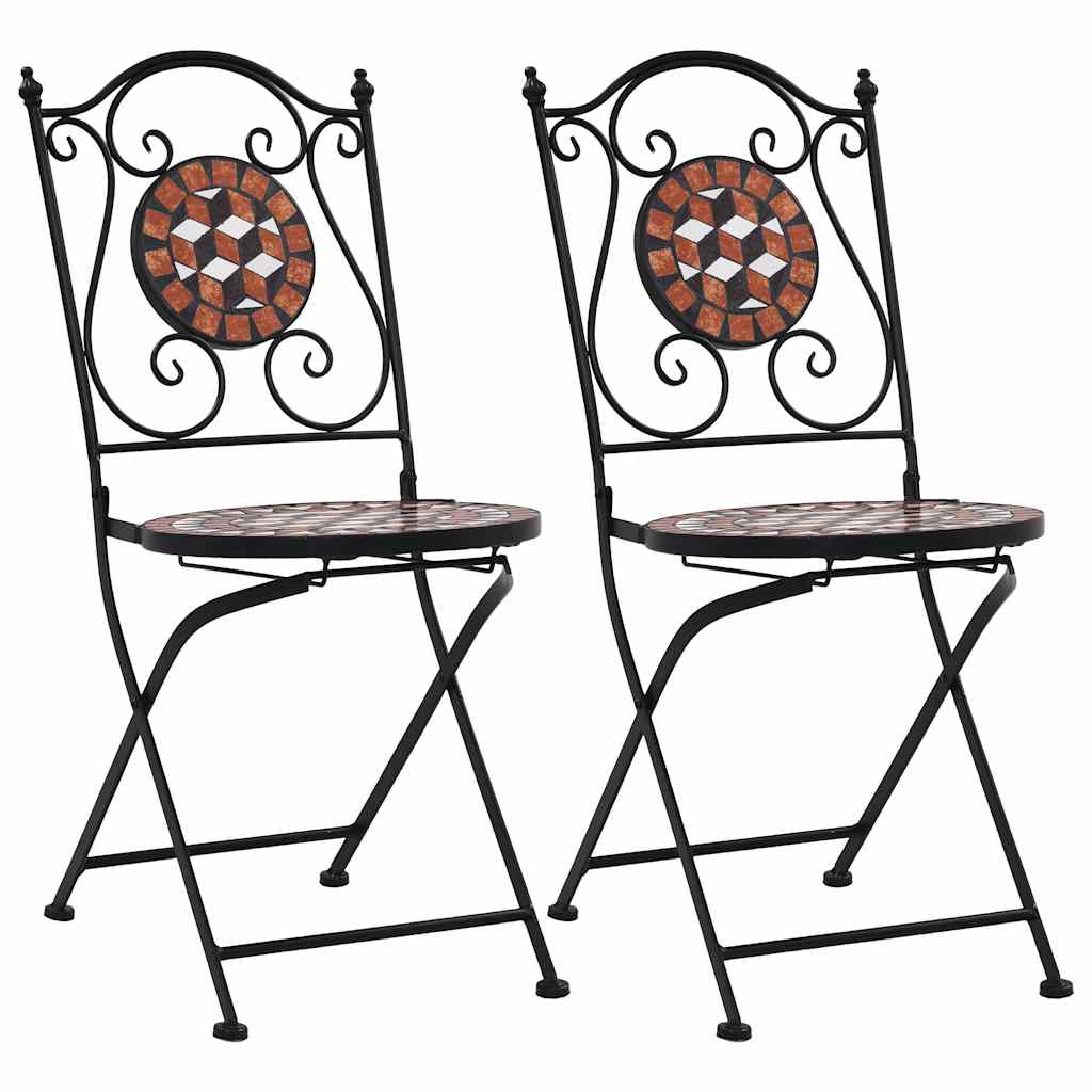 Mosaic Bistro Chairs 2 Pcs Ceramic