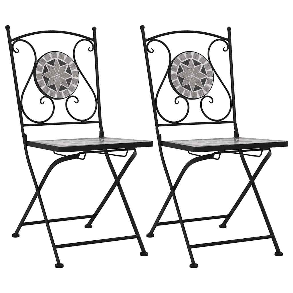 Mosaic Bistro Chairs 2 Pcs Ceramic