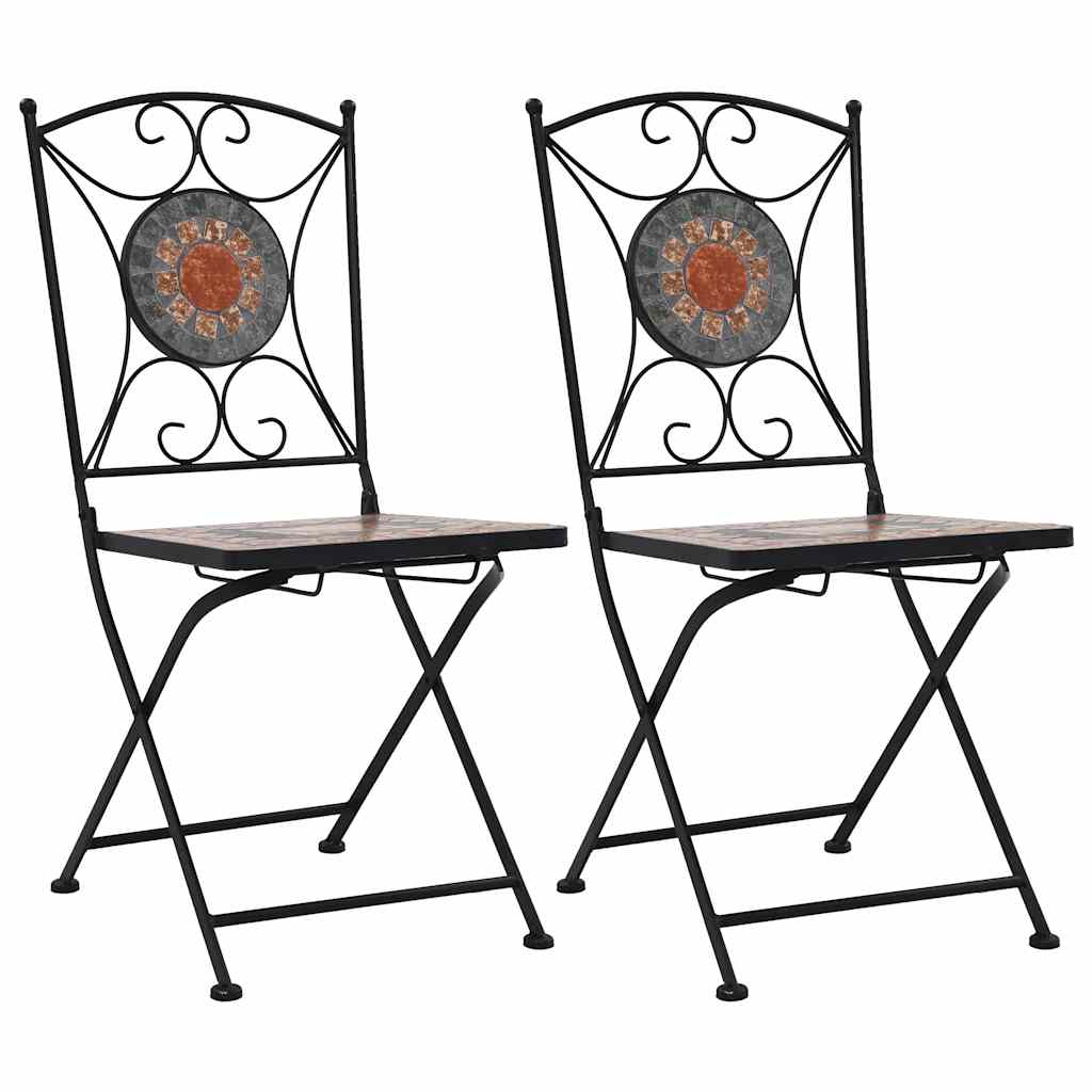 Mosaic Bistro Chairs 2 Pcs Ceramic