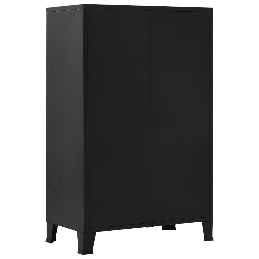 Office Cabinet With Mesh Doors Industrial Black 29.5&quot;X15.7&quot;X47.2&quot; Steel