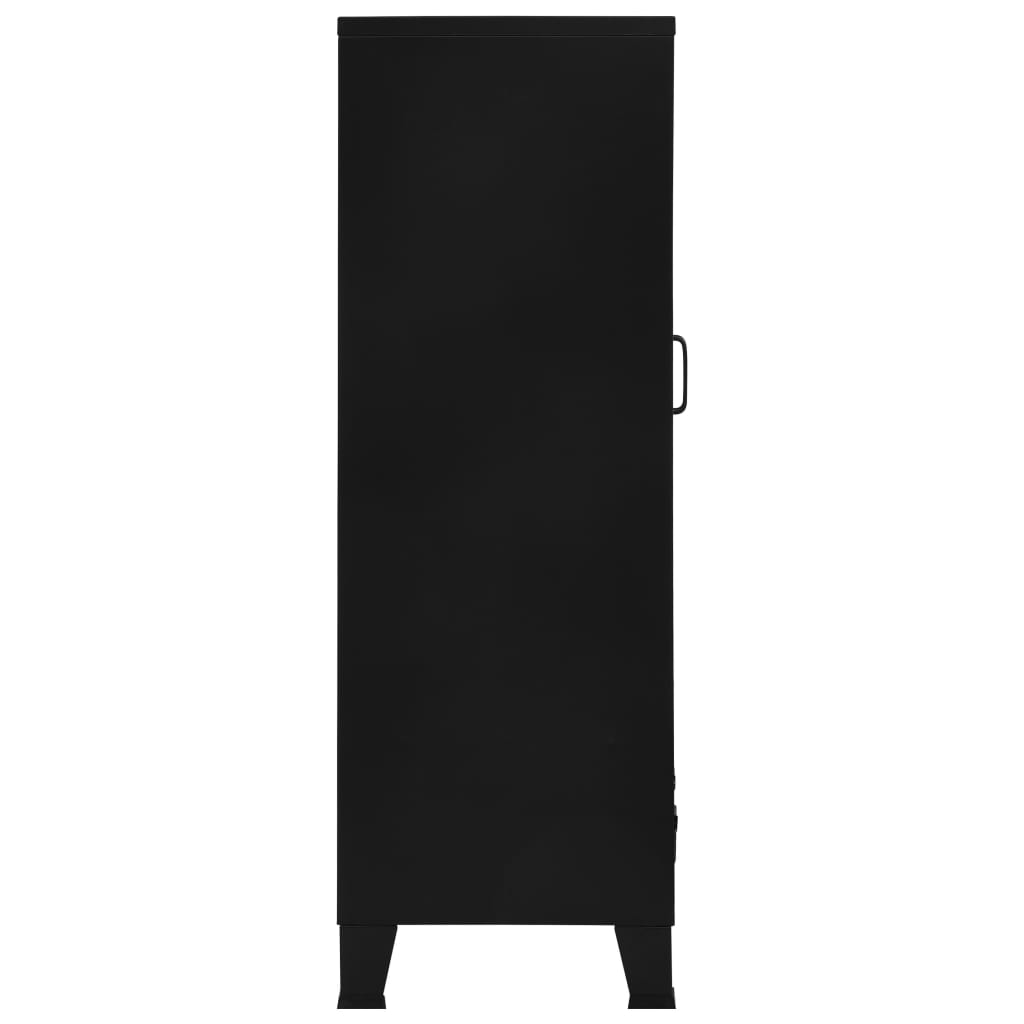 Office Cabinet With Mesh Doors Industrial Black 29.5&quot;X15.7&quot;X47.2&quot; Steel