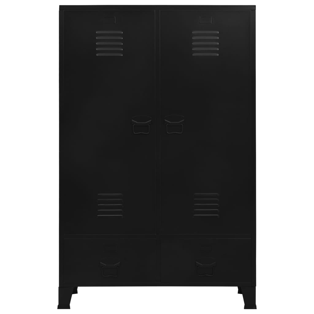 Wardrobe Industrial Black 35.4&quot;X15.7&quot;X55.1&quot; Steel