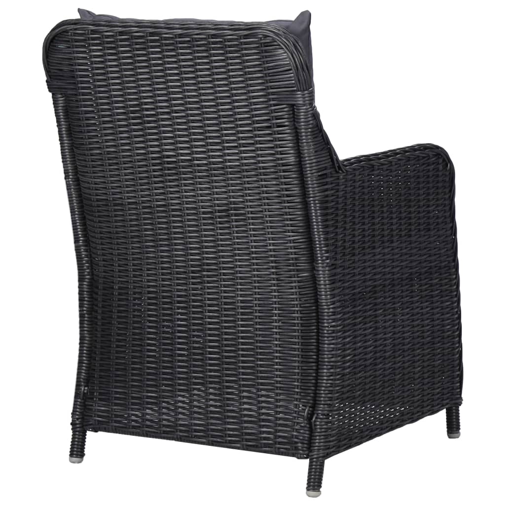 Patio Chairs 2 Pcs With Cushions Poly Rattan