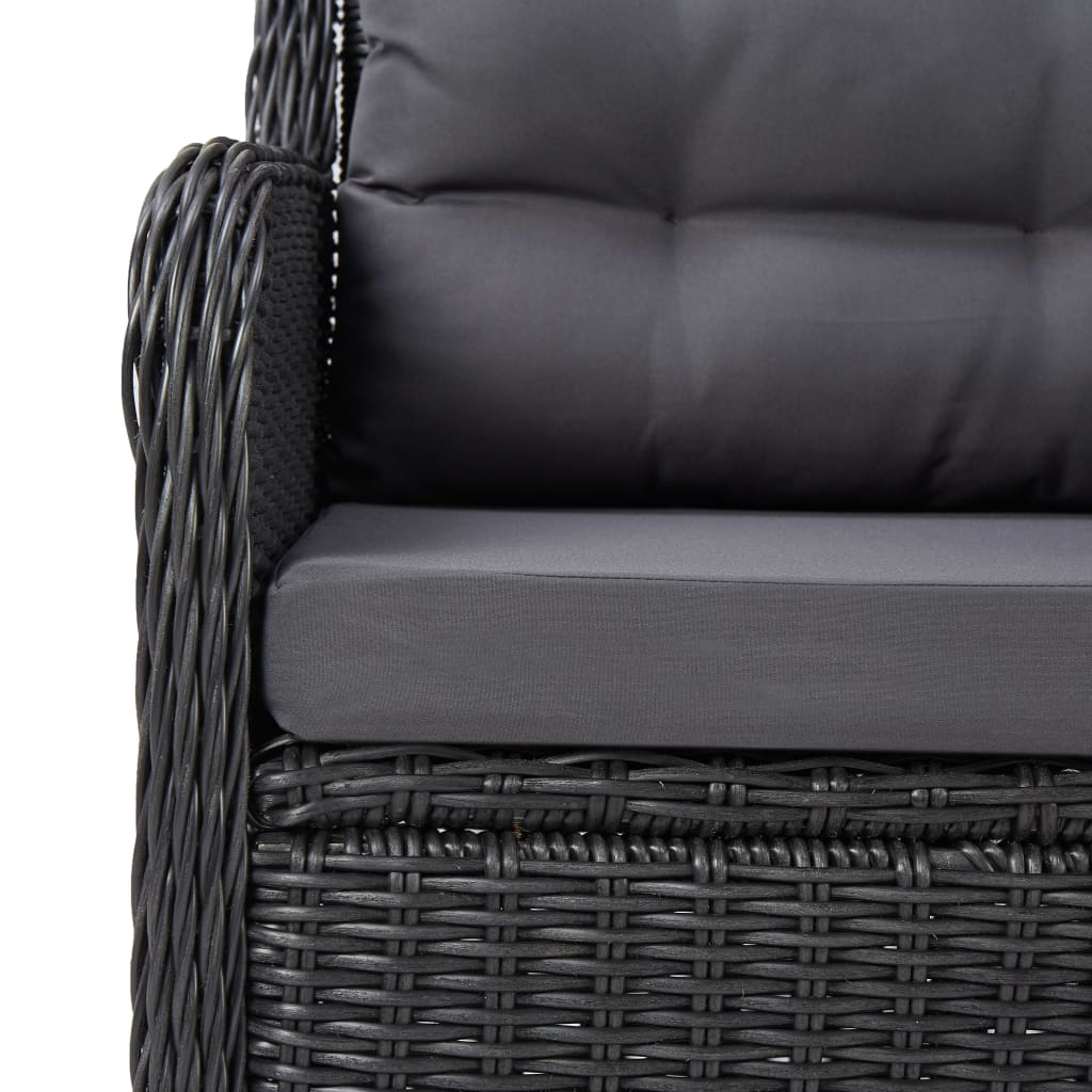 Patio Chairs 2 Pcs With Cushions Poly Rattan