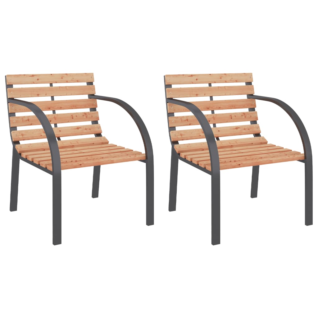 Patio Chairs 2 Pcs Wood