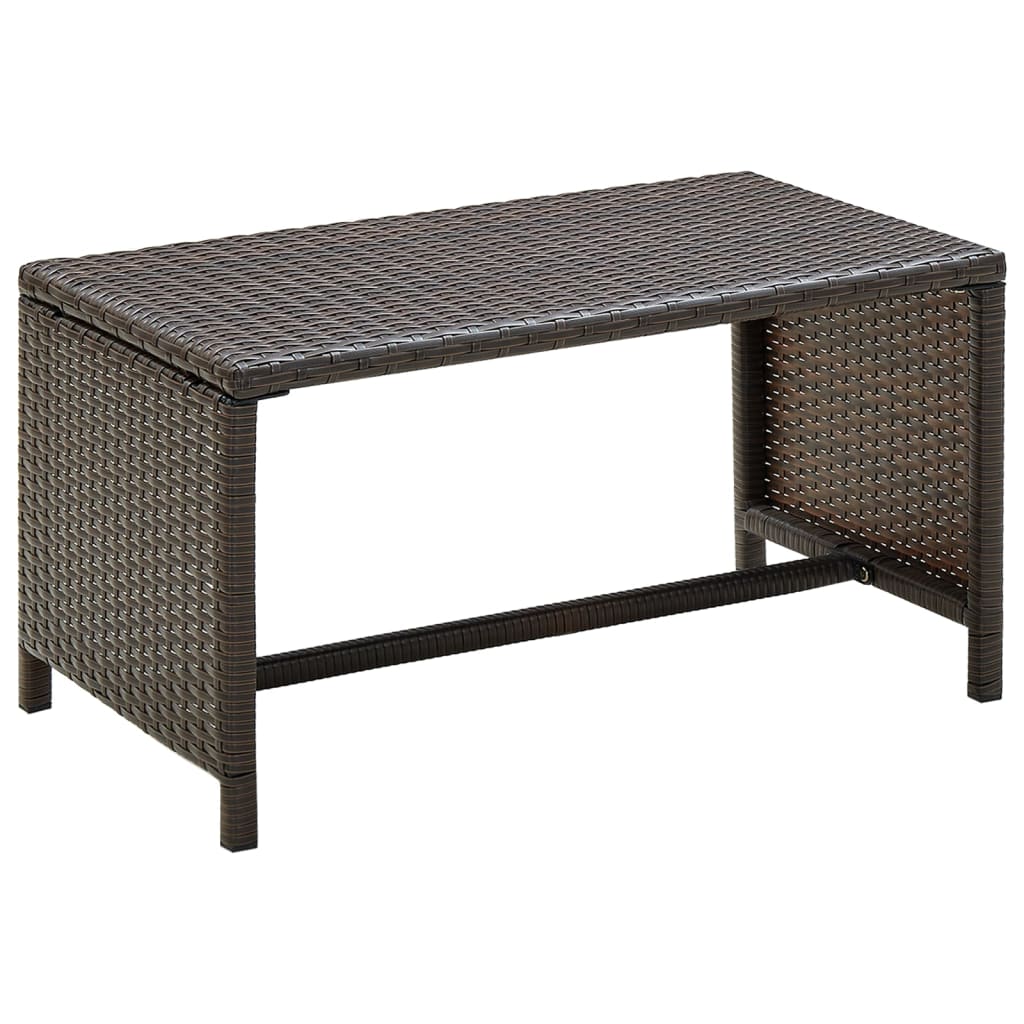 Coffee Table 27.6&quot;X15.7&quot;X15&quot; Poly Rattan