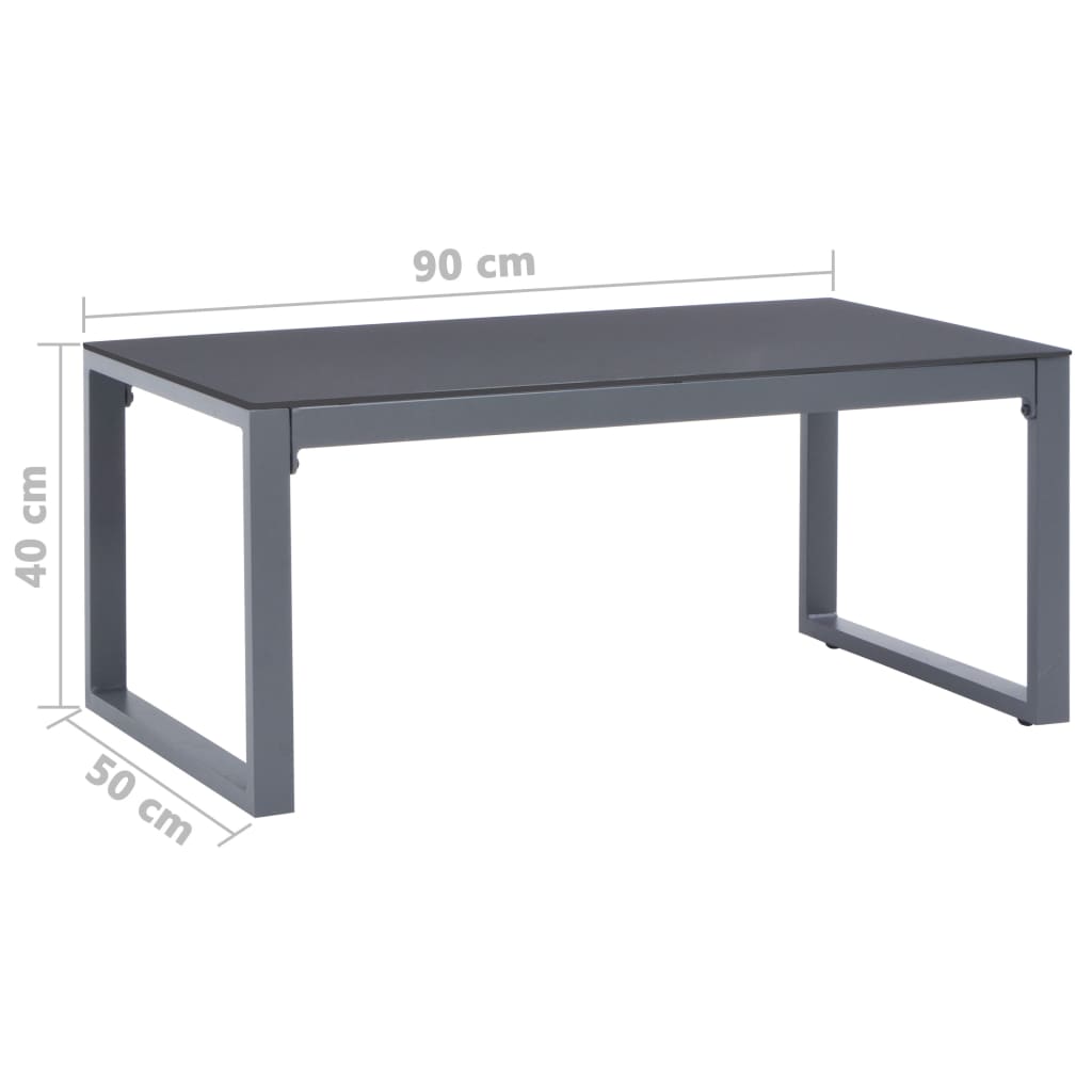 Coffee Table 35.4&quot;X19.7&quot;X15.7&quot; Aluminum