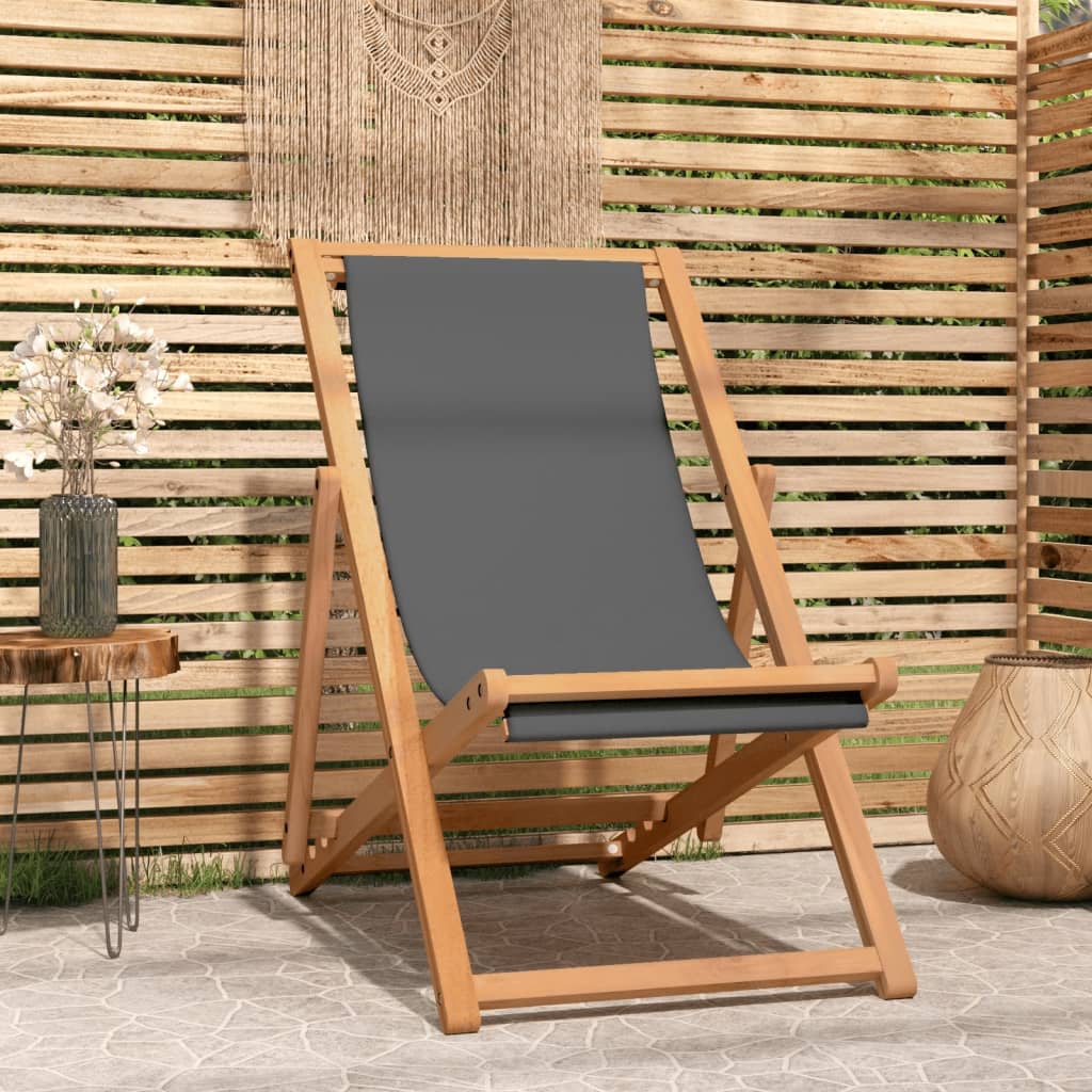 Folding Beach Chair Solid Teak Wood