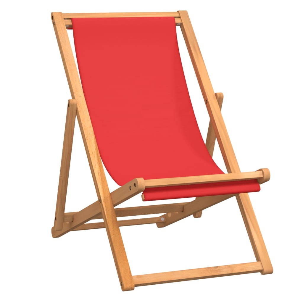 Folding Beach Chair Solid Teak Wood